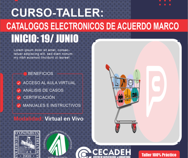 CURSO TALLER: CATALOGOS ELECTRONICOS DE ACUERDO MARCO